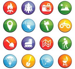 active recreation icon set