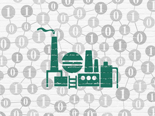 Naklejka premium Business concept: Oil And Gas Indusry on wall background