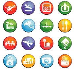 airport icon set