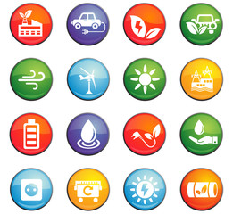 Fototapeta premium alternative energy icon set