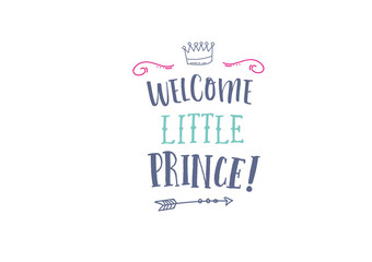 Baby Birth Card Modern Lettering Design