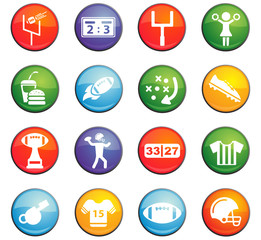 Fototapeta premium american football icon set
