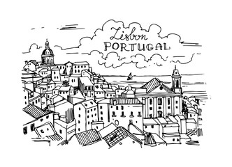 vector illustration Lisbon