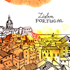 vector illustration Lisbon