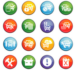 car service icon set