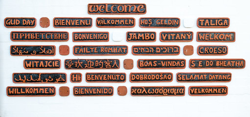 Welcome in many languages