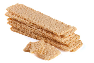 grain crispbreads isolated on white background
