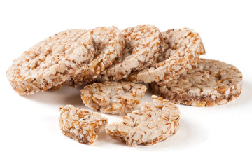 grain crispbreads isolated on white background