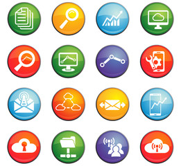 data analytic icon set