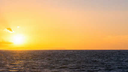 Beautiful sunset over the sea