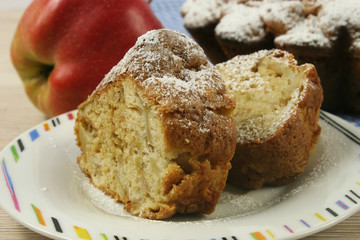 Slice of delicious fresh baked homemade Apple Pie