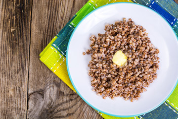 Buckwheat porridge with butter
