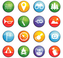 day of scouts icon set