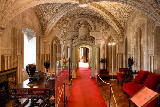 Interior of Pena National Palace, Sintra, Portugal