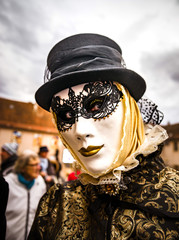 Fototapeta na wymiar Rosheim, France: Venetian Carnival Mask