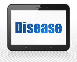 Healthcare concept: Tablet Pc Computer with Disease on display