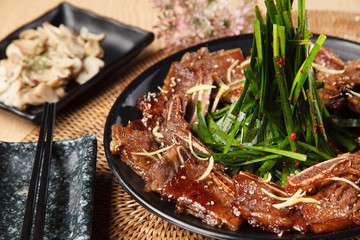 korean-style braised short rips. LA galbi.