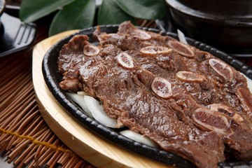 korean-style braised short rips. LA galbi.