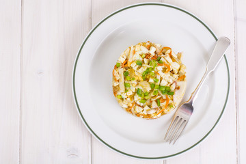 Seafood salad with squid