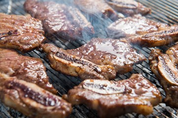 korean-style braised short rips. LA galbi.