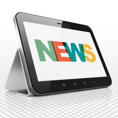 News concept: Tablet Computer with News on  display