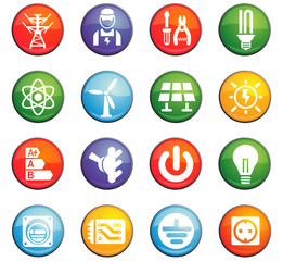 electricity icon set