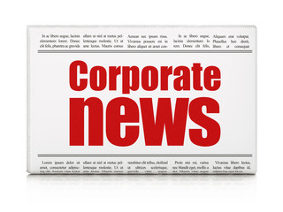 News concept: newspaper headline Corporate News