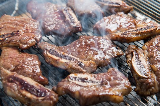 korean-style braised short rips. LA galbi.