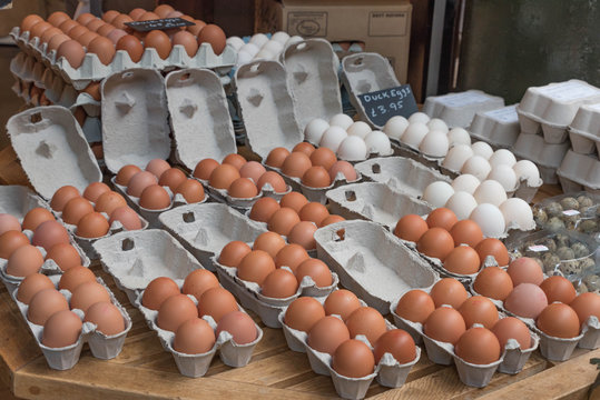 Eier am Borough Markt in London