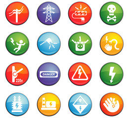 high voltage icon set