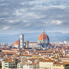 Fototapeta na wymiar Florence, Italy, Tuscany. The view on the Cathedral Santa Maria del Fiore