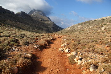Mountain trail, Crete island, Greece