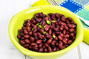 Vegetarian dish of red bean protein