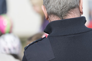 Policeman with Grey Hair