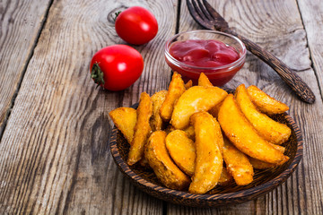 Potato wedges in rural