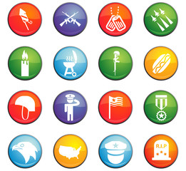 memorial day icon set