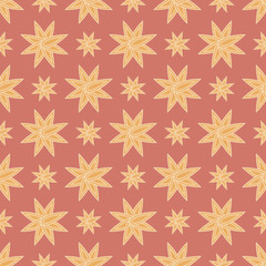 EPS10 file. Seamless floral geometric pattern. Vintage background.