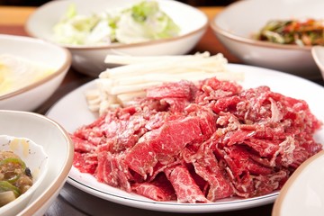 bulgogi. This beef is Korean traditional cuisine.