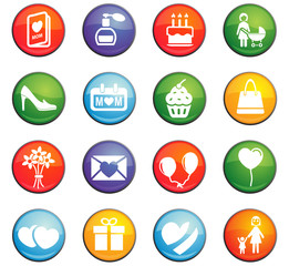 mother day icon set