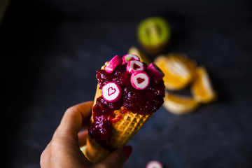 ice-cream on the table