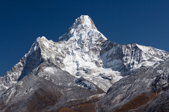 Ama Dablam Mount In The Nepal Himalaya