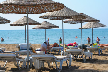 Lines of Sun-Protecting Roofs at Grant Kayalar, Antalya, Turkey