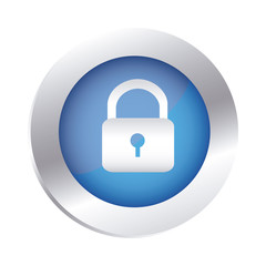 color circular emblem with padlock icon vector illustration