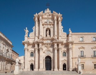 Fototapeta na wymiar Duomo of Syracuse in Southern Sicily, Italy