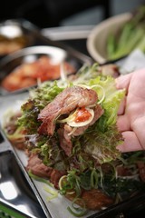 welsh onion bulgogi