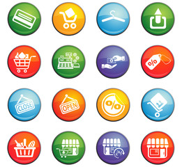 shopping icon set
