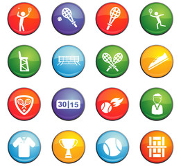 tennis icon set