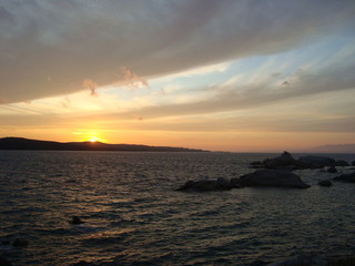 Beautiful sunset near Verdens end in Norway
