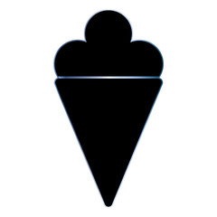 Gray Ice Cream icon isolated on background. Modern simple flat summer food sign. Business, internet concept. Trendy sweet vector symbol for website design, web button, mobile app. Logo illustration.