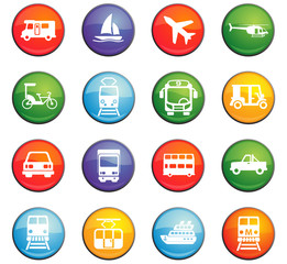 transport icon set